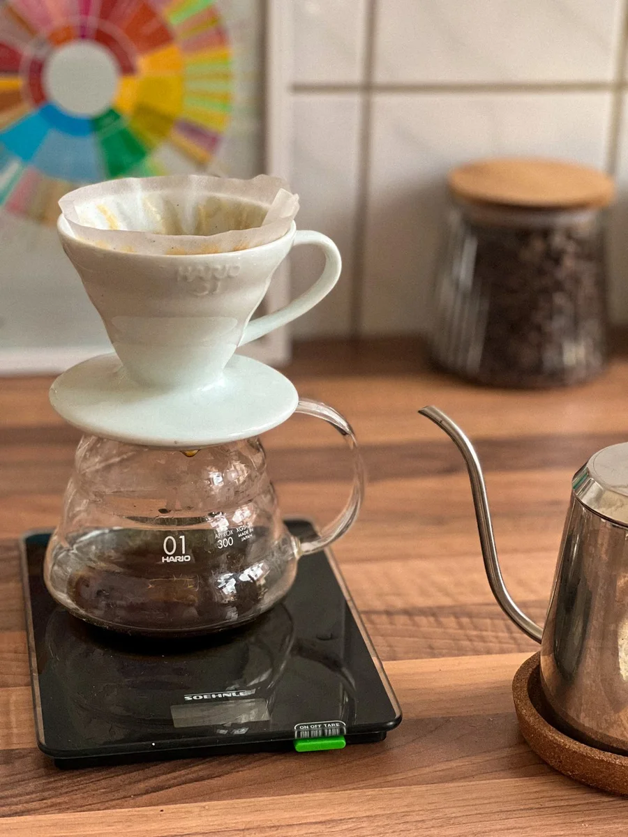 Ceramic pour-over dripper and glass server