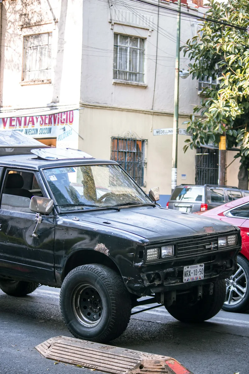 Classic black pickup truck