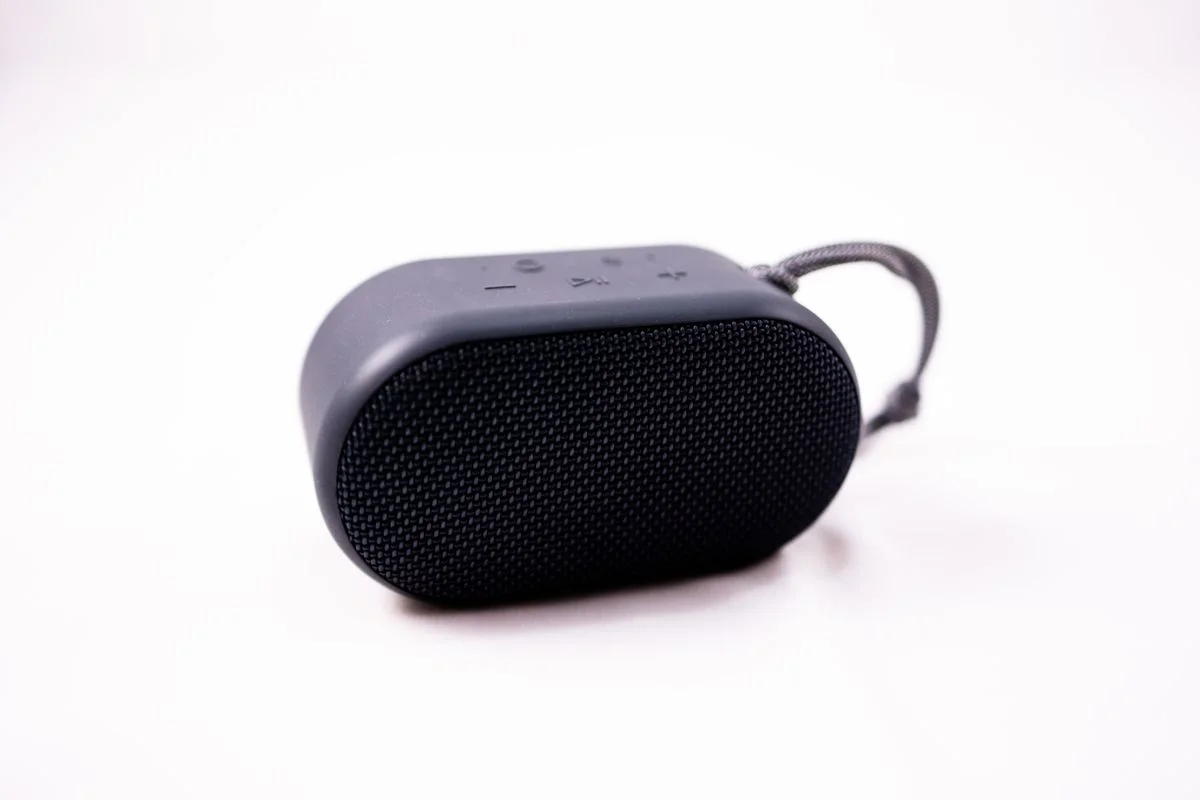 Portable speaker with carrying loop