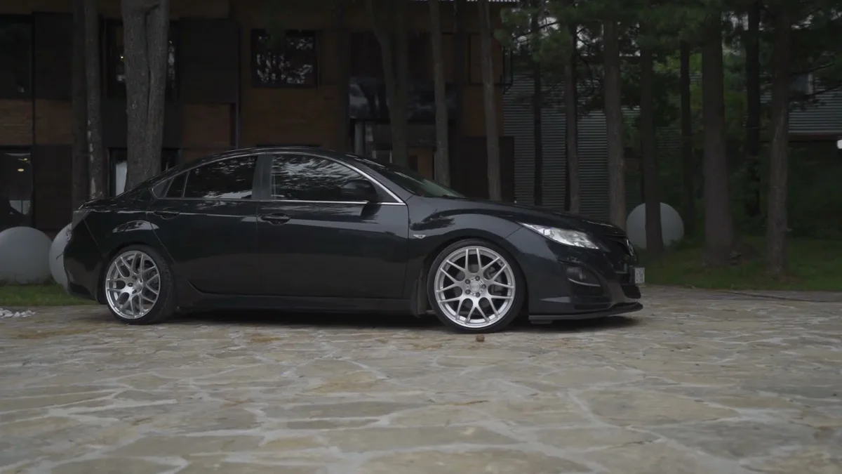 Black performance sedan